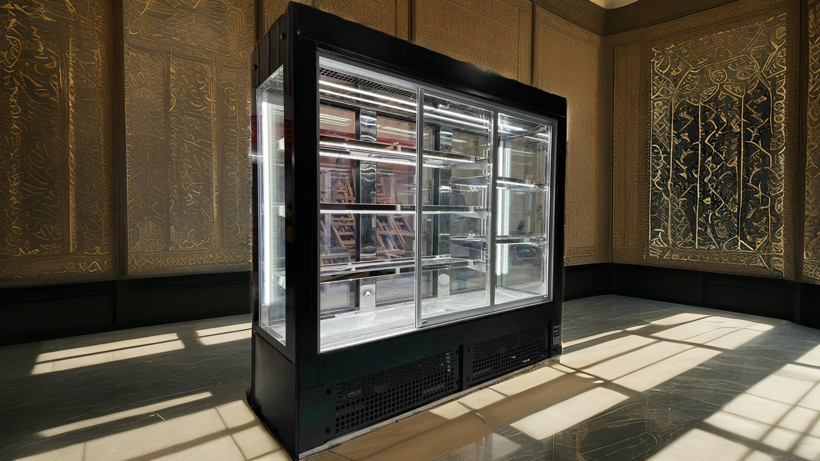 Commercial Refrigerator Open Air Display Grab Showcase Restaurant Merchandise Multideck Chiller